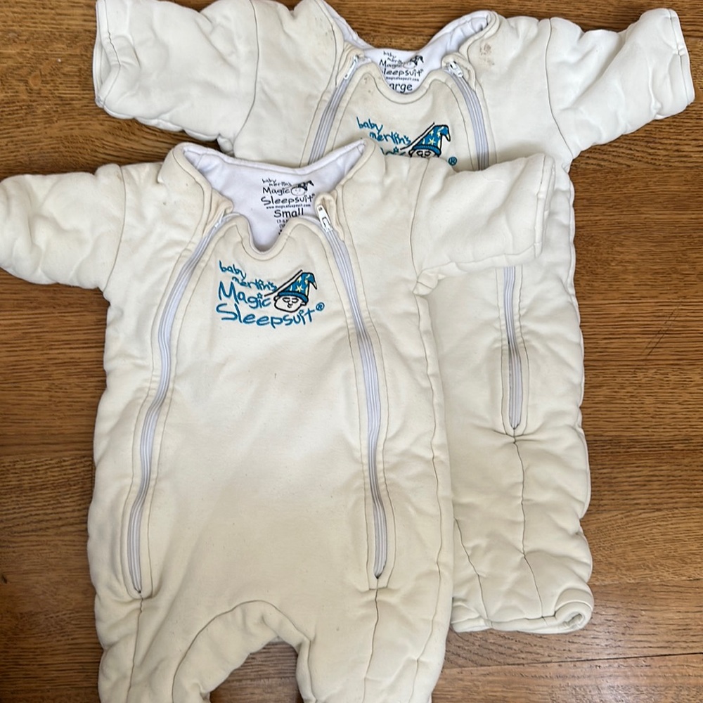 2 magic Merlin sleep sacks - small + large